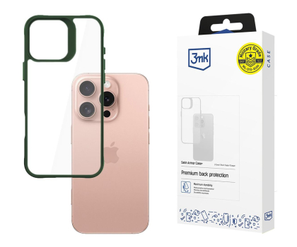 Etui do telefonów 3MK Satin Armor Case+ do iPhone 16 Pro Green 5903108592727